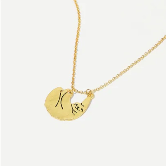 LAST SET SALE GOLD Sloth Pendant Necklace - Picture 2 of 5